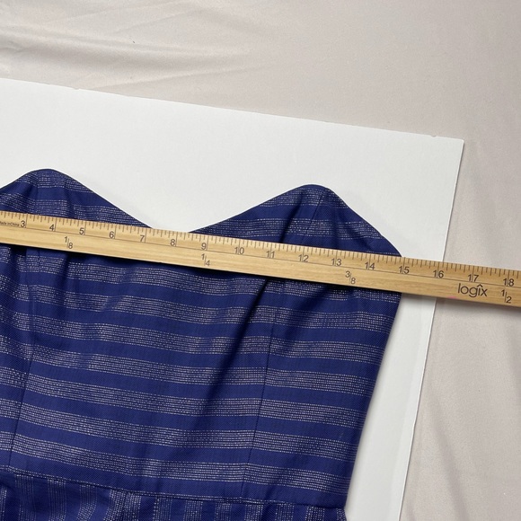 CAROLINE CONSTAS Forbes Jumpsuit Size 2 CAROLINE CONSTAS Blue Striped Jumpsuit - Picture 7 of 11